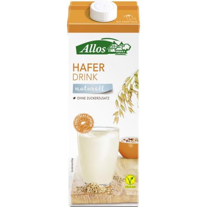 Bautura de Ovaz Fara Lactoza si Zahar Bio 1L Allos