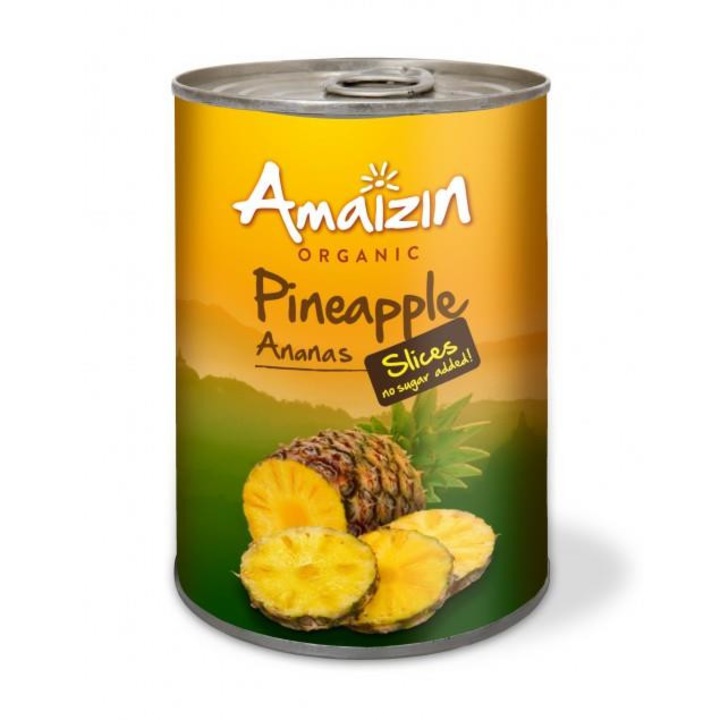 Ananas Felii Fara Zahar Bio Amaizin 400gr