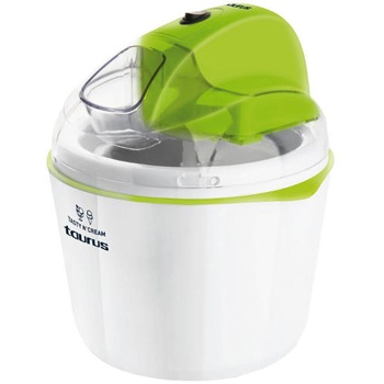 Aparat de inghetata Taurus Tasty N Cream, 12W, vas aluminiu 1,5l, timp preparare 20 min-40 min, Alb/Verde Aparat de inghetata Taurus Tasty N Cream, 12W, vas aluminiu 1,5l, timp preparare 20 min-40 min, Alb/Verde