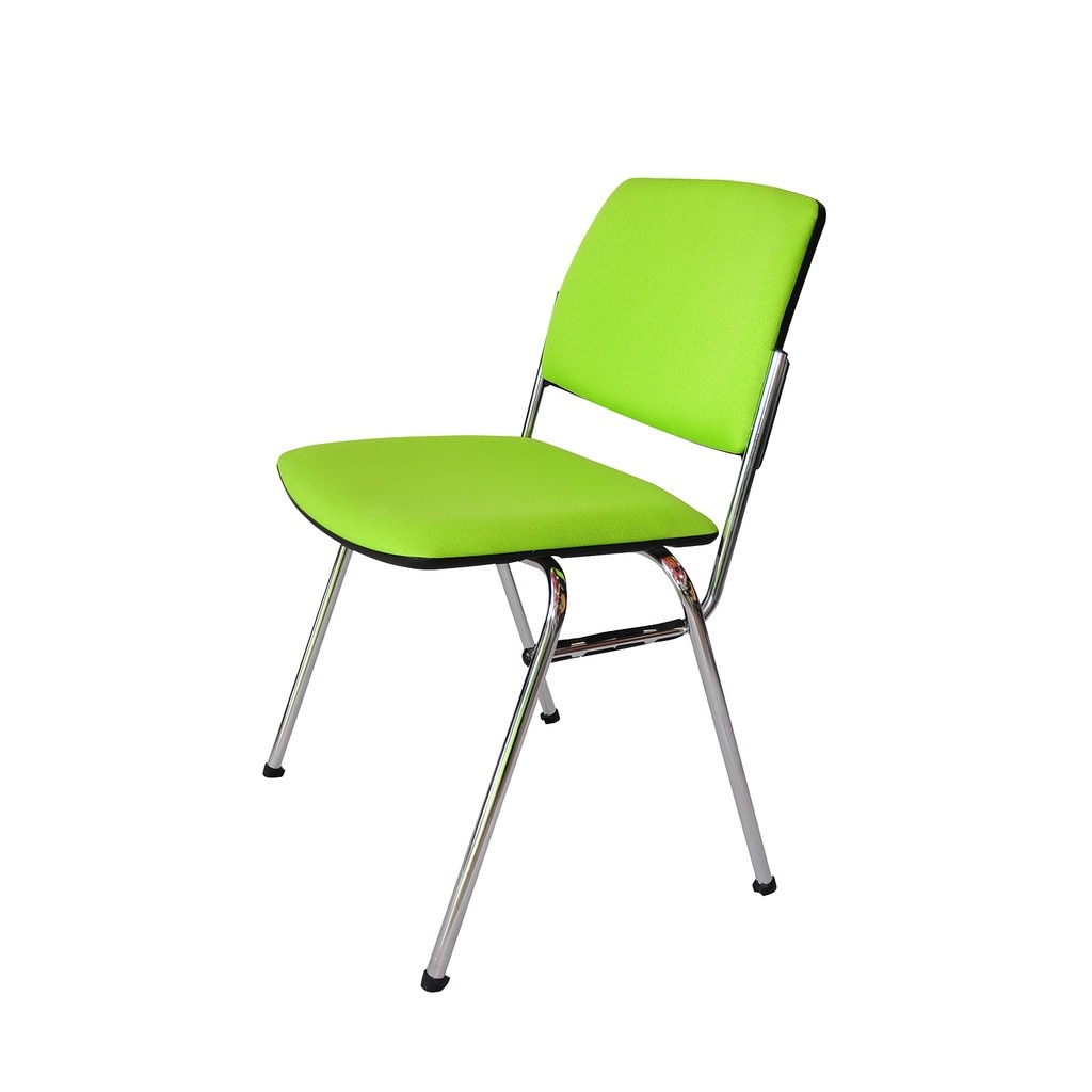 Scaun vizitator ISIT CHROME, Lime stofa fiji