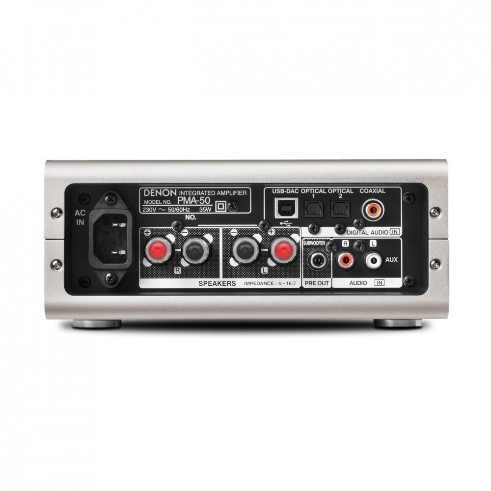 Amplificator integrat Denon PMA-50, 2.0, 50W, Negru - eMAG.ro