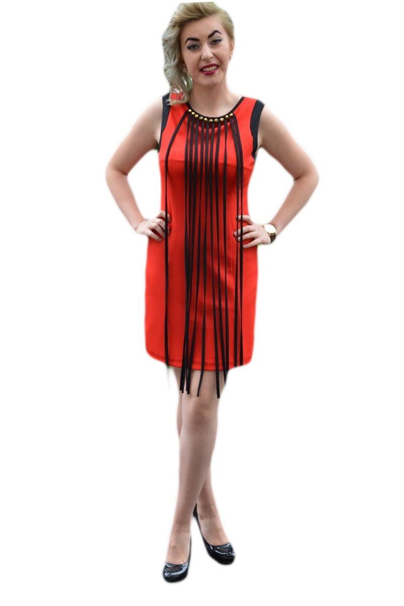 Rochie sexi, tinereasca, D&J Exclusive, Rosu/Negru