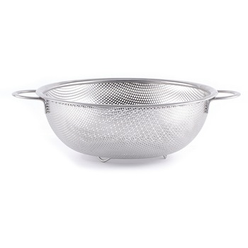 Colander Hendi, otel inoxidabil, cu baza si 2 manere, perforat, 285x(H)115 mm Colander Hendi, otel inoxidabil, cu baza si 2 manere, perforat, 285x(H)115 mm