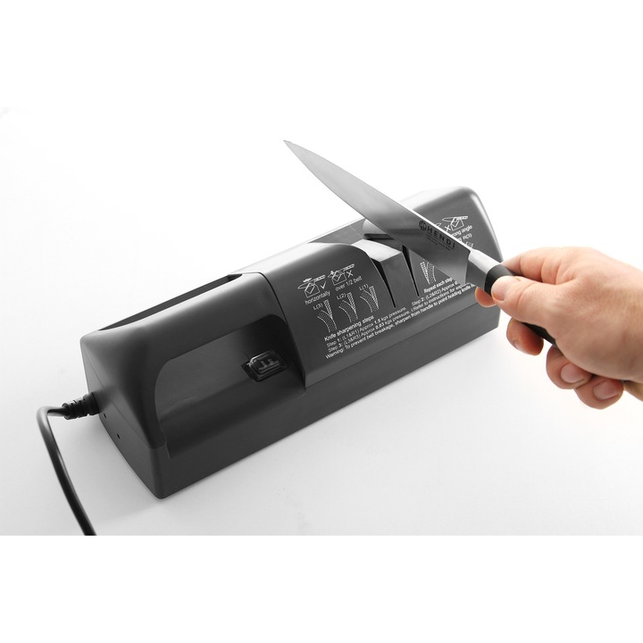 Точило за ножове, професионално електрическо, с предпазители за пръсти, 50W, Hendi, 31x11x(H)11 cm
