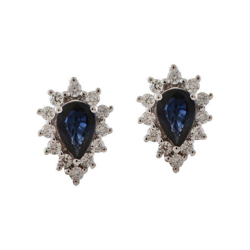 Cercei Deruvo Aur 18k Diamante, Safire ESAE01315-SADW