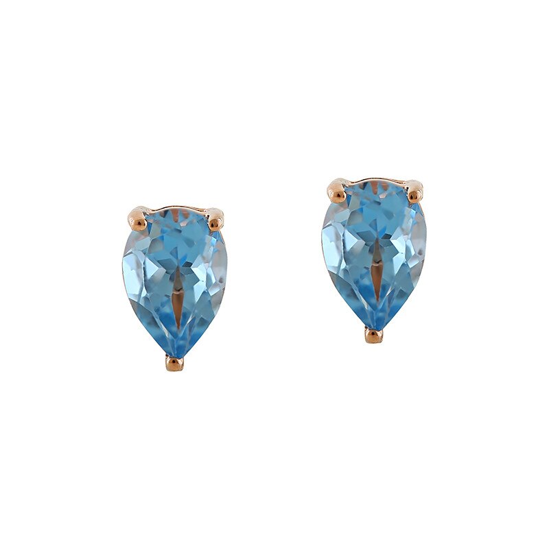 Cercei Deruvo Aur 18k Topaz Albastru ESAE01729-BTR