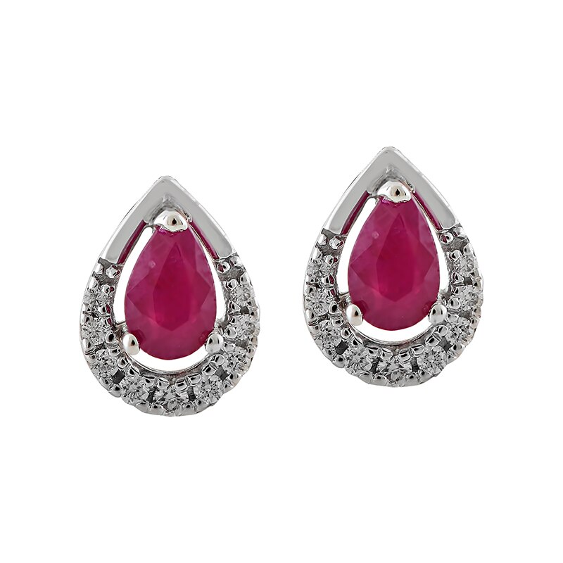 Cercei Deruvo Aur 18k Diamante, Rubine EAJE08499-RUDW