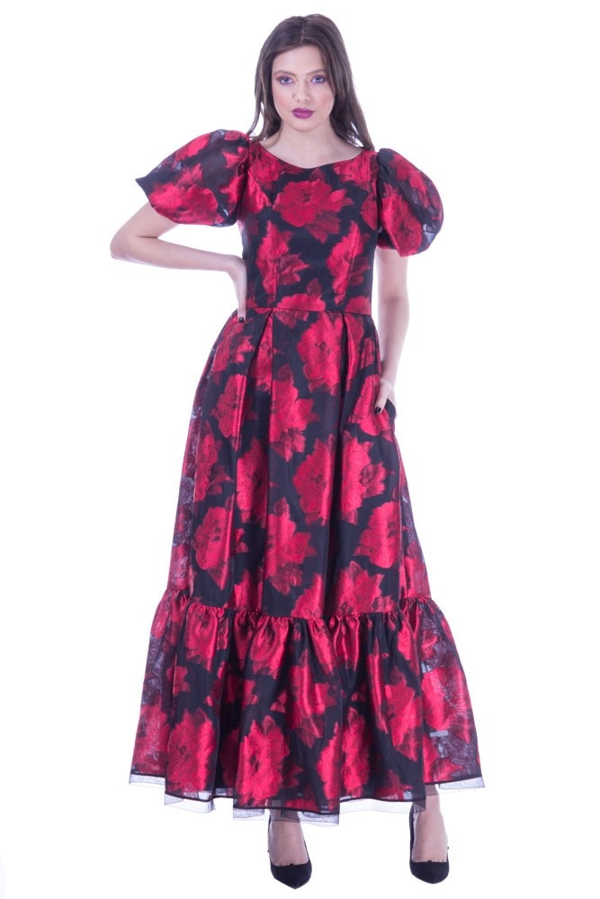 Rochie voal imprimat Liza Panait I-3E