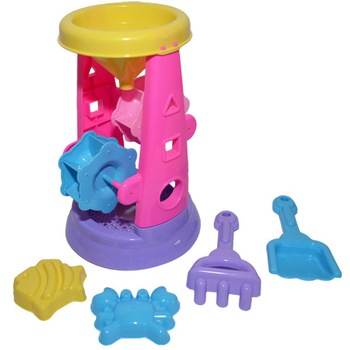 Moara pentru nisip cu 4 accesorii , inaltime 25 cm , Robentoys Moara pentru nisip cu 4 accesorii , inaltime 25 cm , Robentoys