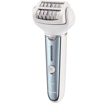 Epilator Panasonic ES-EL2A-A503, Wet & Dry, Cordless, 60 pensete, Discuri duble, Cap flexibil si pivotant la 90°, 3 viteze, Alb/Argintiu Epilator Panasonic ES-EL2A-A503, Wet & Dry, Cordless, 60 pensete, Discuri duble, Cap flexibil si pivotant la 90°, 3 viteze, Alb/Argintiu