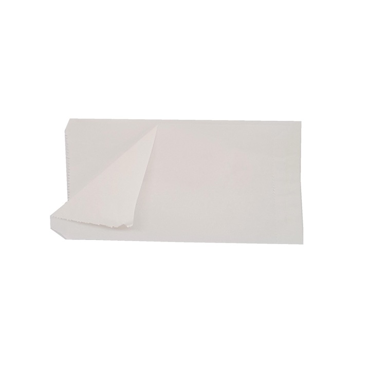 Coltare din Hartie Alba pentru Hot Dog, Dimensiune 12x25 cm, 1750 buc/bax - Pungi pentru Fast Food