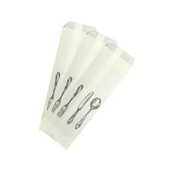 Pungi din Hartie Imprimate pentru Tacamuri, 8x25 cm, 2000 Buc/Bax Pungi din Hartie Imprimate pentru Tacamuri, 8x25 cm, 2000 Buc/Bax