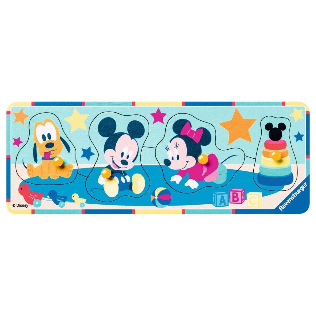 Puzzle din lemn Ravensburger - Personaje Disney, 4 piese (03238)