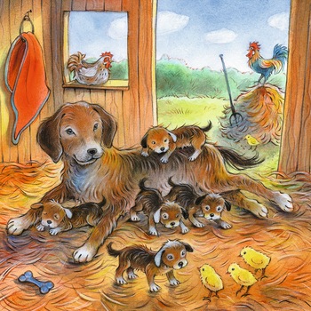 Puzzle Ravensburger - Animale Si Pui, 3x49 piese (08029) Puzzle Ravensburger - Animale Si Pui, 3x49 piese (08029)