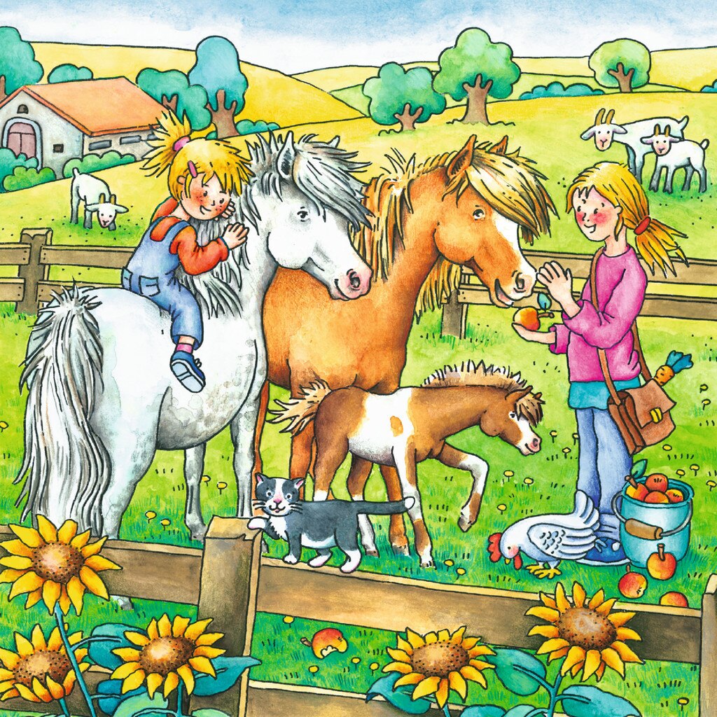 Puzzle Ravensburger - Animale De Curte, 3x49 piese (09293)