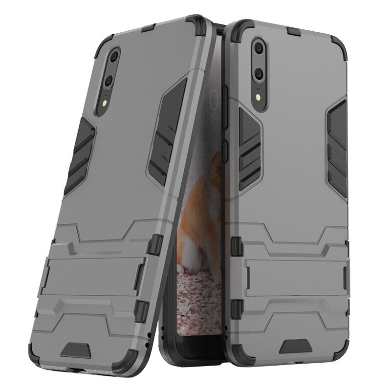 Husa hibrid g-shock pentru Huawei P11 / P20, gri
