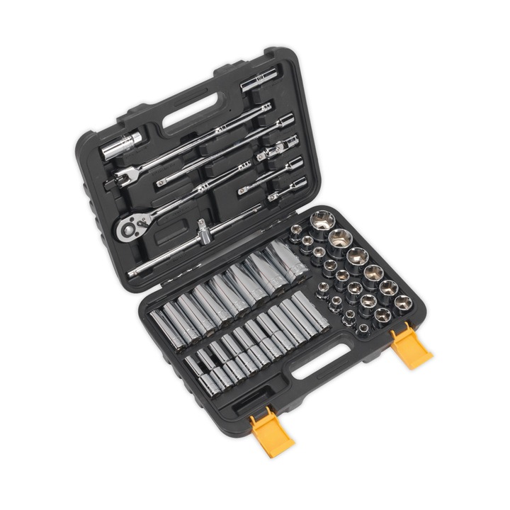 Trusa chei tubulare Sealey, 1/2", metrice, 45 piese, Sealey