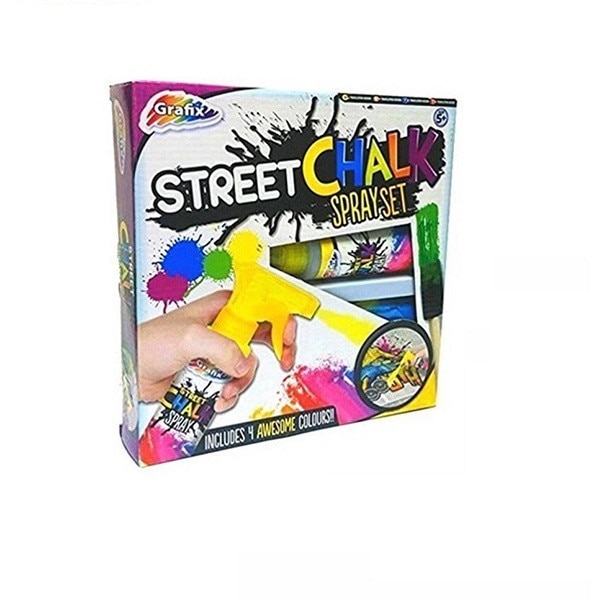 Set creta colorata spray pentru asfalt, 4 culori