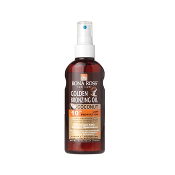 Ulei natural uscat pentru protectie solara Golden Coconut SPF10. 160ml, Ronna Ross Ulei natural uscat pentru protectie solara Golden Coconut SPF10. 160ml, Ronna Ross