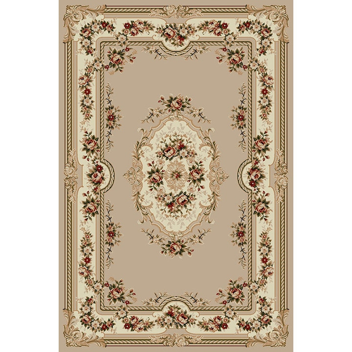 Klasszikus szőnyeg, Lotos 575, Bézs, 60x110 cm, 1800 gr/m2