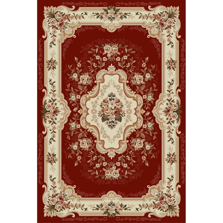 Covor Clasic, Lotos 570, Rosu, 150x230 cm, 1800 gr/mp