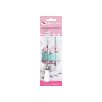 Set doua perii pentru curatat duiurile, 10x15 cm, alb/argintiu Set doua perii pentru curatat duiurile, 10x15 cm, alb/argintiu