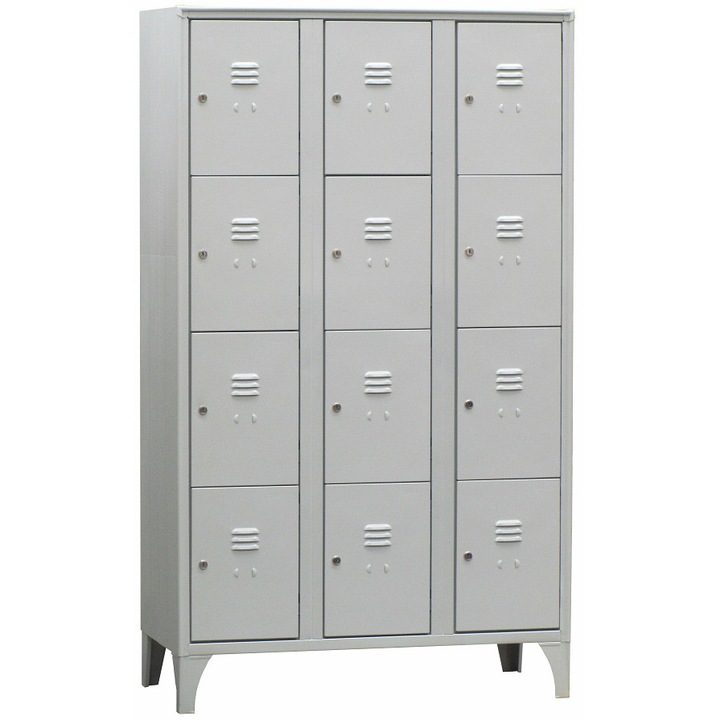 Vestiar metalic cu 12 compartimente 1050mm x 500mm x 1800mm H