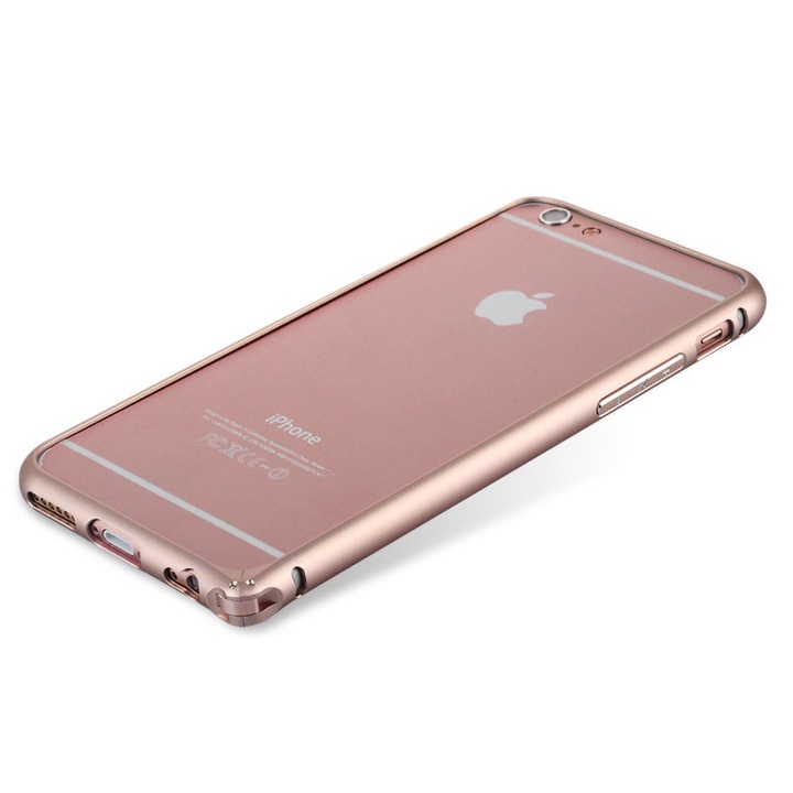 Protector Bumper Aluminiu GreenMobile, pentru iPhone 6 4.7", roz