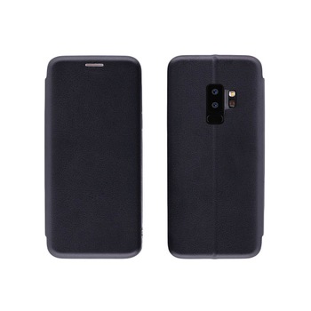 Husa tip carte din piele, Samsung Galaxy S8+ (S8 PLUS), Magnet, Negru Husa tip carte din piele, Samsung Galaxy S8+ (S8 PLUS), Magnet, Negru