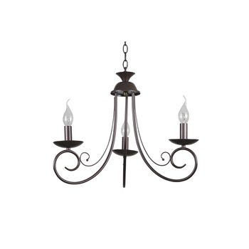 Candelabru Vaillant 3 becuri, finisaj maro, 3 x 60w Candelabru Vaillant 3 becuri, finisaj maro, 3 x 60w