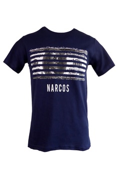 Tricou - UNIVERS FASHION - albastru, imprimeu cu dollar  Tricou - UNIVERS FASHION - albastru, imprimeu cu dollar