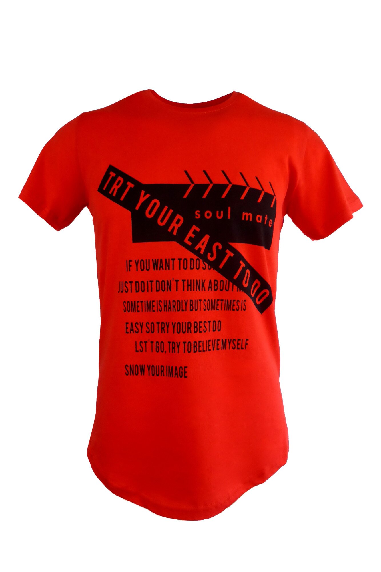 Tricou - UNIVERS FASHION - rosu, imprimeu 