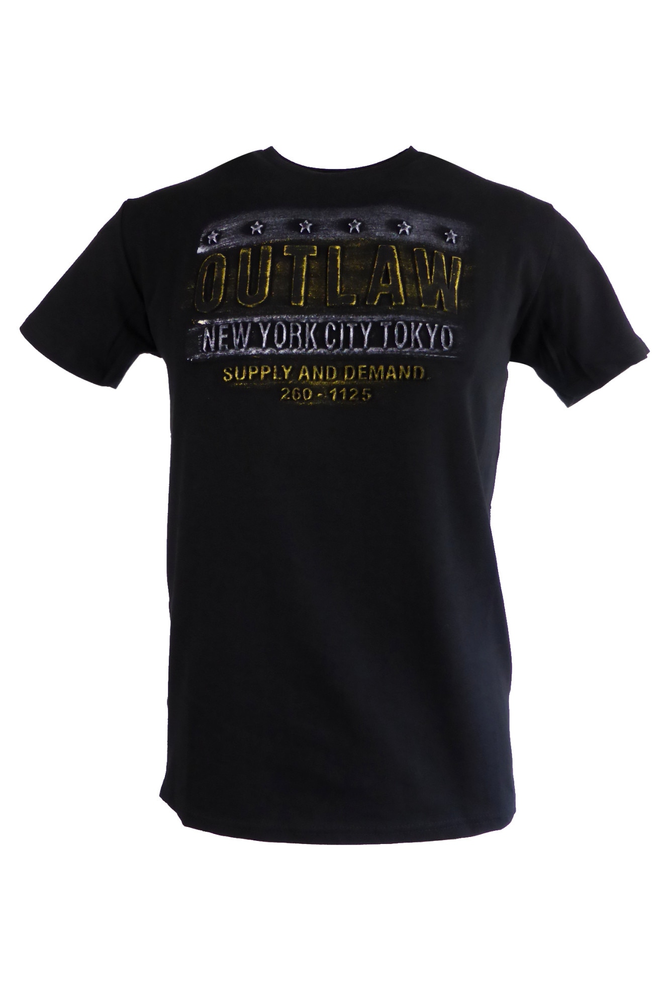 Tricou - UNIVERS FASHION - negru cu efect 3D 