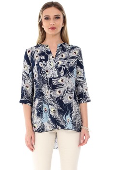 Bluza de dama, bleumarin, ROH, hi-low , 38 Bluza de dama, bleumarin, ROH, hi-low , 38
