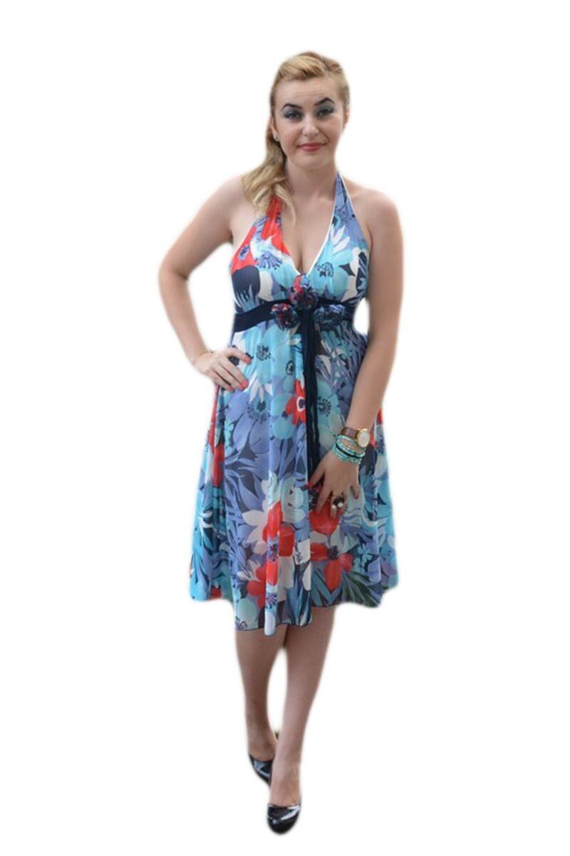 Rochie feminina, in culori de vara, D&J Exclusive, Multicolor