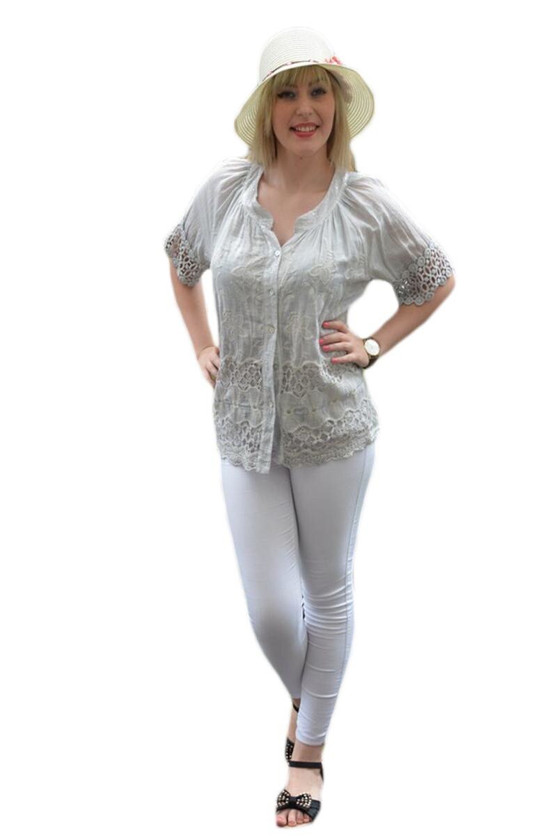 Bluza deosebita, culoare corai, D&J Exclusive, Gri