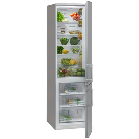 Combina frigorifica Arctic AK1M406NFS+, 356 l, Clasa A+, Full No Frost, H 201 cm, Argintiu