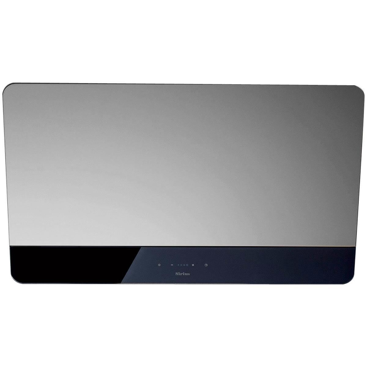 Hota decorativa de perete Sirius SLTC 93 SKINNY, 80 cm, 750 m3/h, sticla, Argintiu