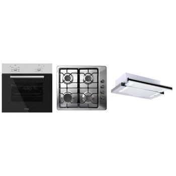 Pachet Pyramis 1006H539703, cuptor electric 6 functii, plita gaz inox si fonta si hota telescopica Pachet Pyramis 1006H539703, cuptor electric 6 functii, plita gaz inox si fonta si hota telescopica