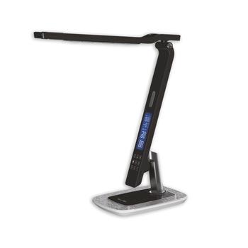Lampa de birou ClearView cu LED 10W, alarma, calendar, ceas, priza USB 5V, 1A, Negru Lampa de birou ClearView cu LED 10W, alarma, calendar, ceas, priza USB 5V, 1A, Negru