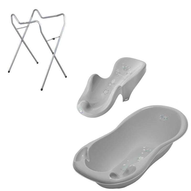 Set pachet cadita gri SO 102 cm + suport anatomic si suport universal