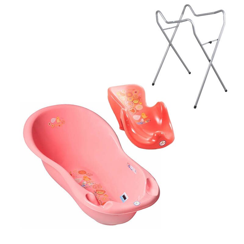 Set pachet cadita portocaliu FL 102 cm + suport anatomic si suport universal