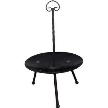 Gratar disc din otel, din taler de tractor, realizat manual, picioare detasabile, maner rece, grosime 3,5 mm, diametru 46 centimetri Gratar disc din otel, din taler de tractor, realizat manual, picioare detasabile, maner rece, grosime 3,5 mm, diametru 46 centimetri