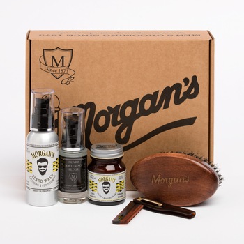 Set cadou Morgan's cu ceara barba si mustata 50gr, elixir barba 30ml, pieptene mustata, perie barba si sampon barba 100ml Set cadou Morgan's cu ceara barba si mustata 50gr, elixir barba 30ml, pieptene mustata, perie barba si sampon barba 100ml
