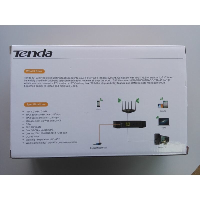 Tenda Onu Router Router Tenda G103 Gigabit GPON, ONU, plug & play - eMAG.ro