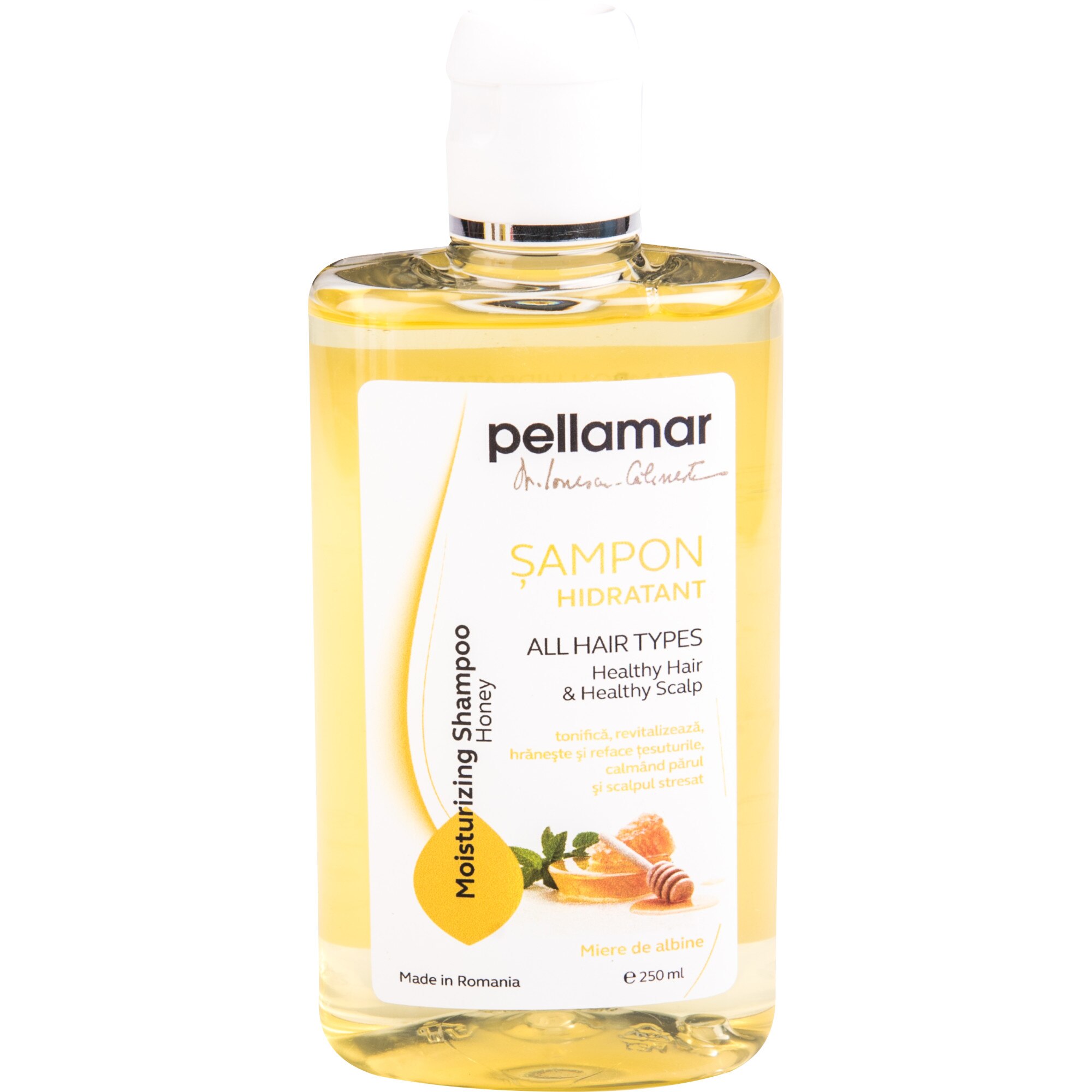 Sampon PELLAMAR - hidratant cu miere de albine, 250ml