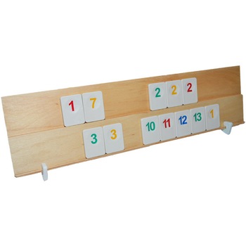 Joc remi de lemn cu piese din plastic , Robentoys Joc remi de lemn cu piese din plastic , Robentoys