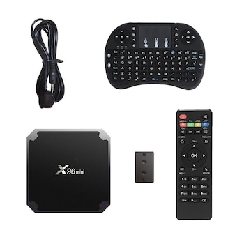 Mini PC TV Box X96 Mini, 4K, Quad-Core, 2GB RAM, 16GB, HDMI, Android 7.1, Prelungitor IR, Mini Tastatura wireless iluminata 7 culori, Suport montare TV, CONFIGURAT cu aplicatii pentru TV, filme si seriale , CONSULTANTA GRATUITA Mini PC TV Box X96 Mini, 4K, Quad-Core, 2GB RAM, 16GB, HDMI, Android 7.1, Prelungitor IR, Mini Tastatura wireless iluminata 7 culori, Suport montare TV, CONFIGURAT cu aplicatii pentru TV, filme si seriale , CONSULTANTA GRATUITA