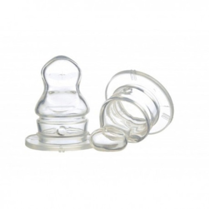 Set 2 tetine silicon ortodontice Minut Baby 3+