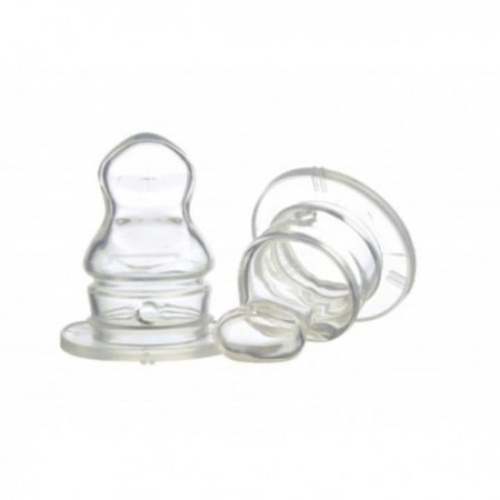 Set 2 tetine silicon ortodontice Minut Baby 6+